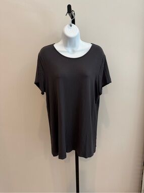 J Jill Classic Gray Scoop Neck Women's Tee